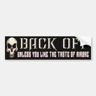 Gas terug bumpersticker