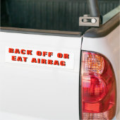 Gas terug of eet airbag bumpersticker (Op Truck)