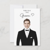Gas The Groom Bruiloftsspel Wie Heeft De Bruidegom Bedankkaart (Voorkant)