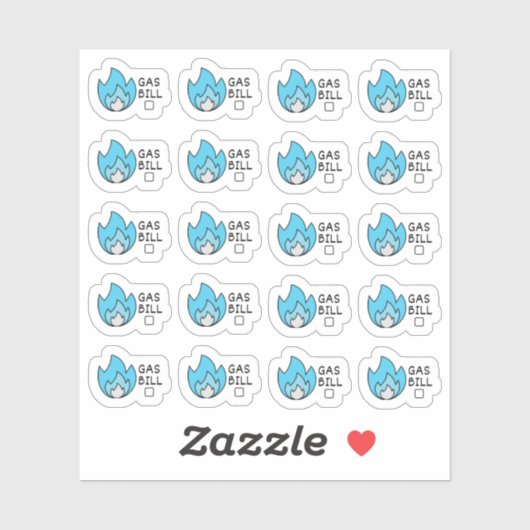 Gas Utility Bill Mini Begroting Bujo Planner Sticker (Vel)