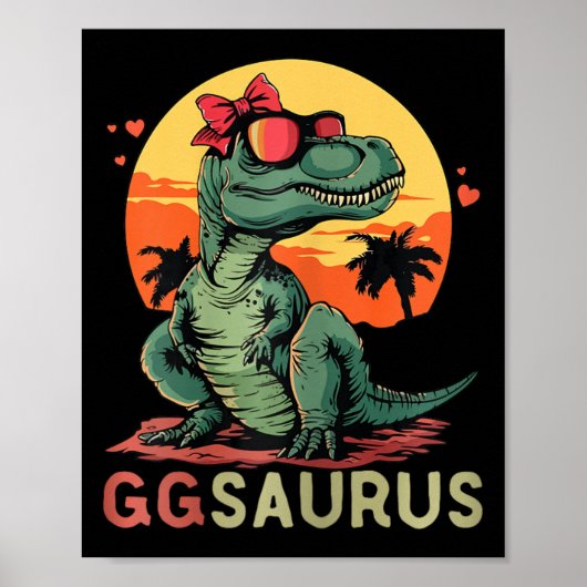 Gasaurus Dino Dinosaur Gg-saurus T-rex Funny Trex Poster (Voorkant)