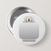 Gasfles Knop Ronde Button 7,6 Cm (Voorkant /achterkant)