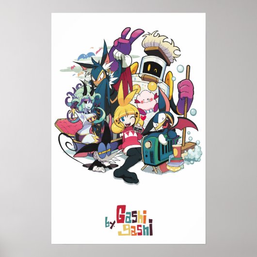 Gashi-gashi's originele personages. poster (Voorkant)