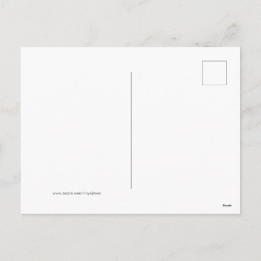 Gashō Japans Kanji nieuwjaar Feestdagenkaart (Achterkant)