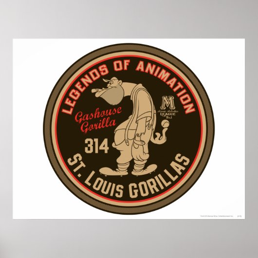 Gashouse Gorillas Logo Feat. Pitcher Poster (Voorkant)