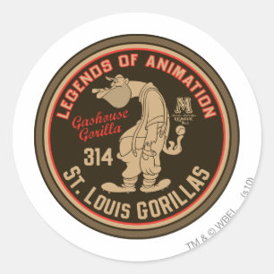 Gashouse Gorillas Logo Feat. Pitcher Ronde Sticker