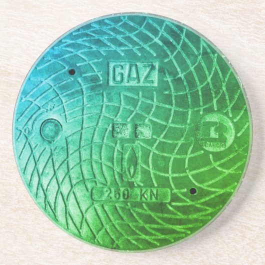 Gasklepdeksel, gietijzer, Parijs Zandsteen Onderzetter (Voorkant)