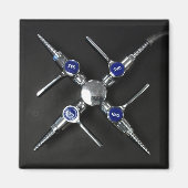 Gaskleppen voor laboratoria op de Donkergrijze lab Magneet (Voorkant)