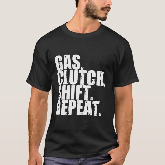 Gaskoppeling verschuiving Funny Manual Driving Lov T-shirt (Voorkant)