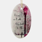 Gaslamp Vrede op aarde keramisch sieraad Ornament (Rechts)
