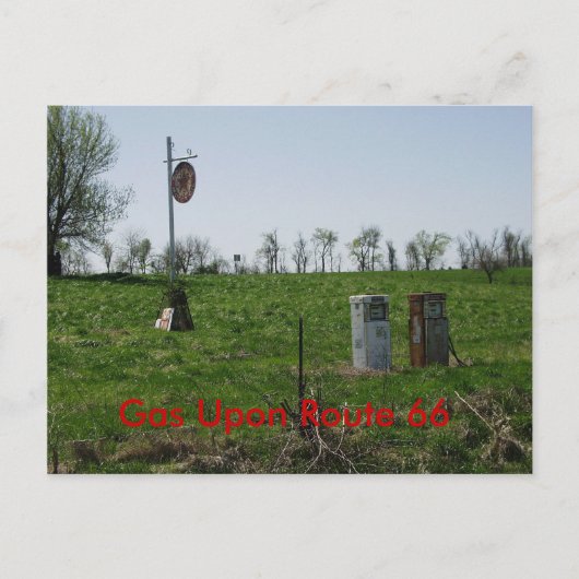 Gasleiding op route 66 briefkaart (Voorkant)