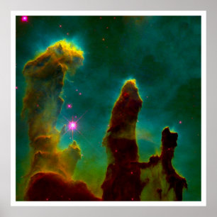 Gasleidingen in de Eagle Nebula (M16) Poster