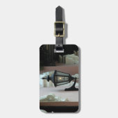 Gaslicht, Antiek, , zwart, fotografie Bagagelabel (Voorkant verticaal)