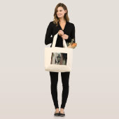 Gaslight, Antique, Vintage, Black, Photography Grote Tote Bag (Voorkant (model))