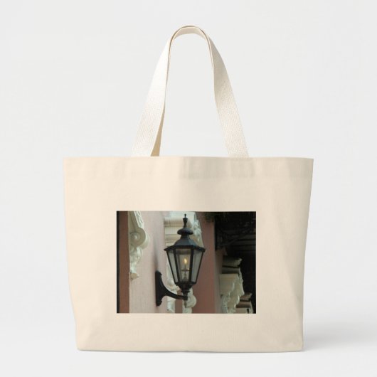 Gaslight, Antique, Vintage, Black, Photography Grote Tote Bag (Voorkant)