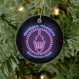 Gaslight Neon Logo kerstversiering Keramisch Ornament