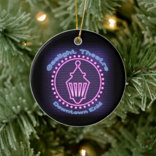 Gaslight Neon Logo kerstversiering Keramisch Ornament (Boom)