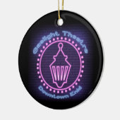 Gaslight Neon Logo kerstversiering Keramisch Ornament (Links)