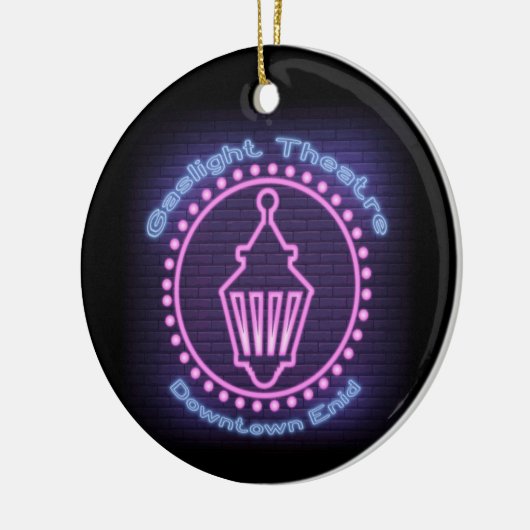 Gaslight Neon Logo kerstversiering Keramisch Ornament (Links)