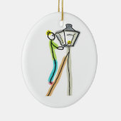 Gaslighting Stickman Keramisch Ornament (Rechts)