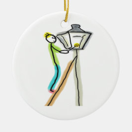 Gaslighting Stickman Keramisch Ornament