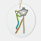 Gaslighting Stickman Keramisch Ornament (Links)