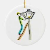 Gaslighting Stickman Keramisch Ornament (Achterkant)