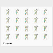 Gaslighting Stickman Ronde Sticker (Vel)