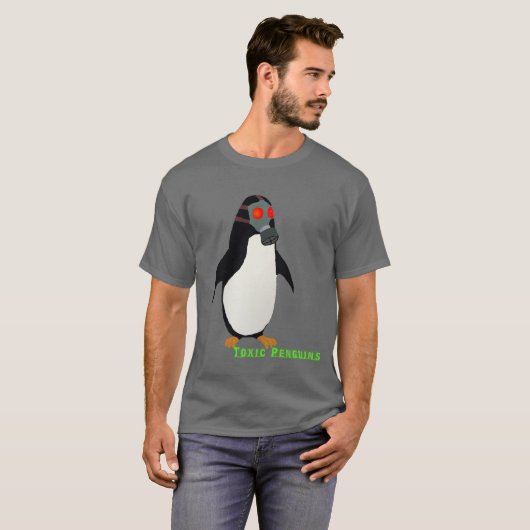 Gasmask Penguin T-shirt (Voorkant volledig)