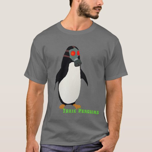 Gasmask Penguin T-shirt (Voorkant)