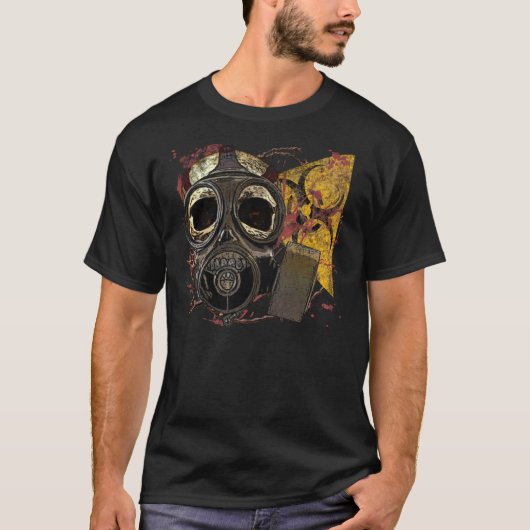 Gasmask Schedel Biohazard T-shirt (Voorkant)