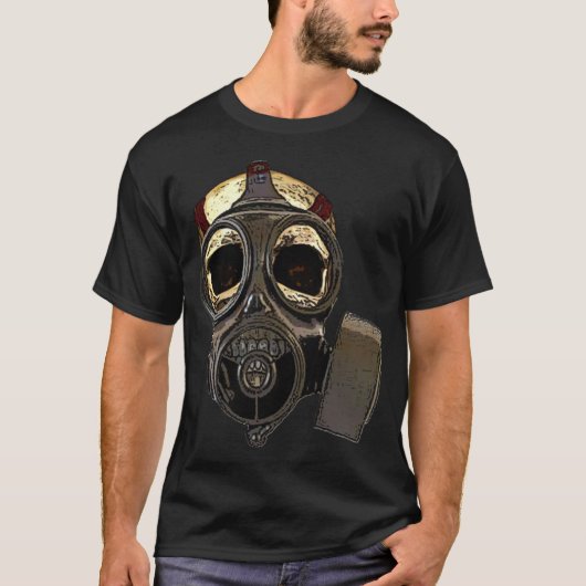 Gasmask schedel t-shirt (Voorkant)