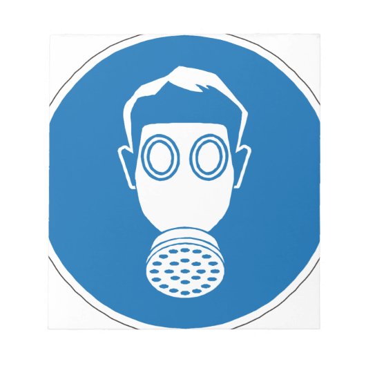 Gasmaskeerteken Notitieblok (Voorkant)