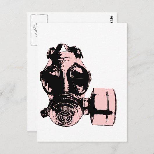 Gasmasker Briefkaart (Voorkant / Achterkant)