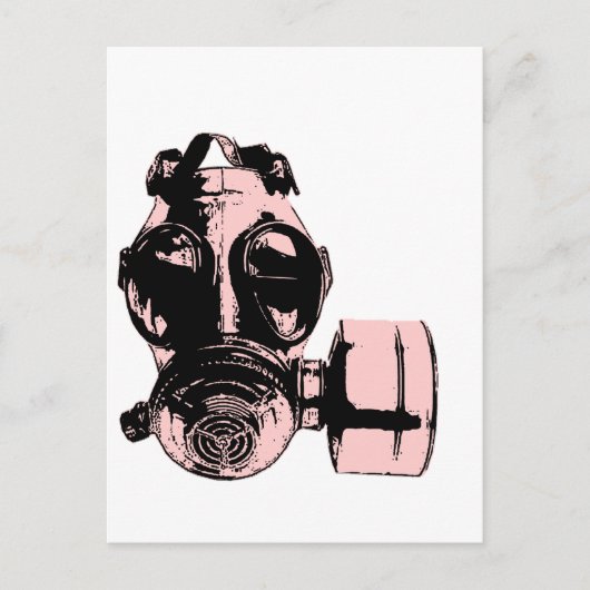 Gasmasker Briefkaart (Voorkant)