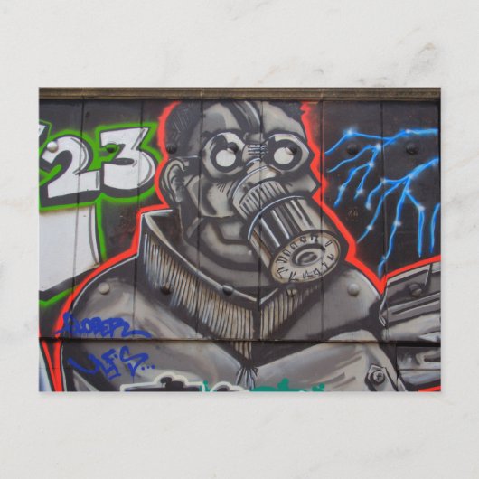 Gasmasker Briefkaart (Voorkant)