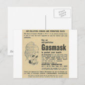 gasmasker en briefkaart (Voorkant / Achterkant)