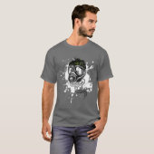 Gasmasker en Natuur op grijs T-shirt (Voorkant volledig)