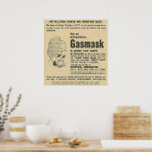 gasmasker en poster (Keuken)