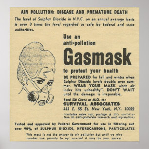 gasmasker en poster