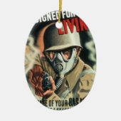 Gasmasker Keramisch Ornament (Voorkant)