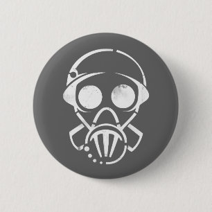 gasmasker [knop] ronde button 5,7 cm