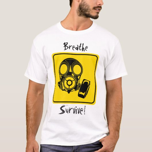 Gasmasker ontwerp Mannen T-shirt (Voorkant)