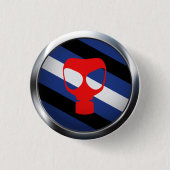 GASMASKER PRIDE MEDAILLON RONDE BUTTON 3,2 CM (Voorkant)