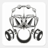 Gasmasker Resist Vierkante Sticker (Voorkant)