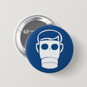 Gasmasker Ronde Button 5,7 Cm (Voorkant /achterkant)