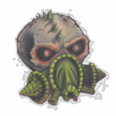 Gasmasker schedel II Sticker (Voorkant)
