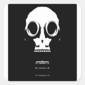 Gasmasker Stencil Sticker (Voorkant)