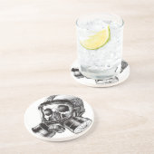 GasMasker Zandsteen Onderzetter (Zijkant)