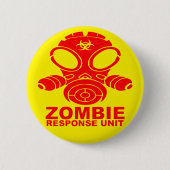Gasmasker Zombie Respons Team 2 # Ronde Button 5,7 Cm (Voorkant)